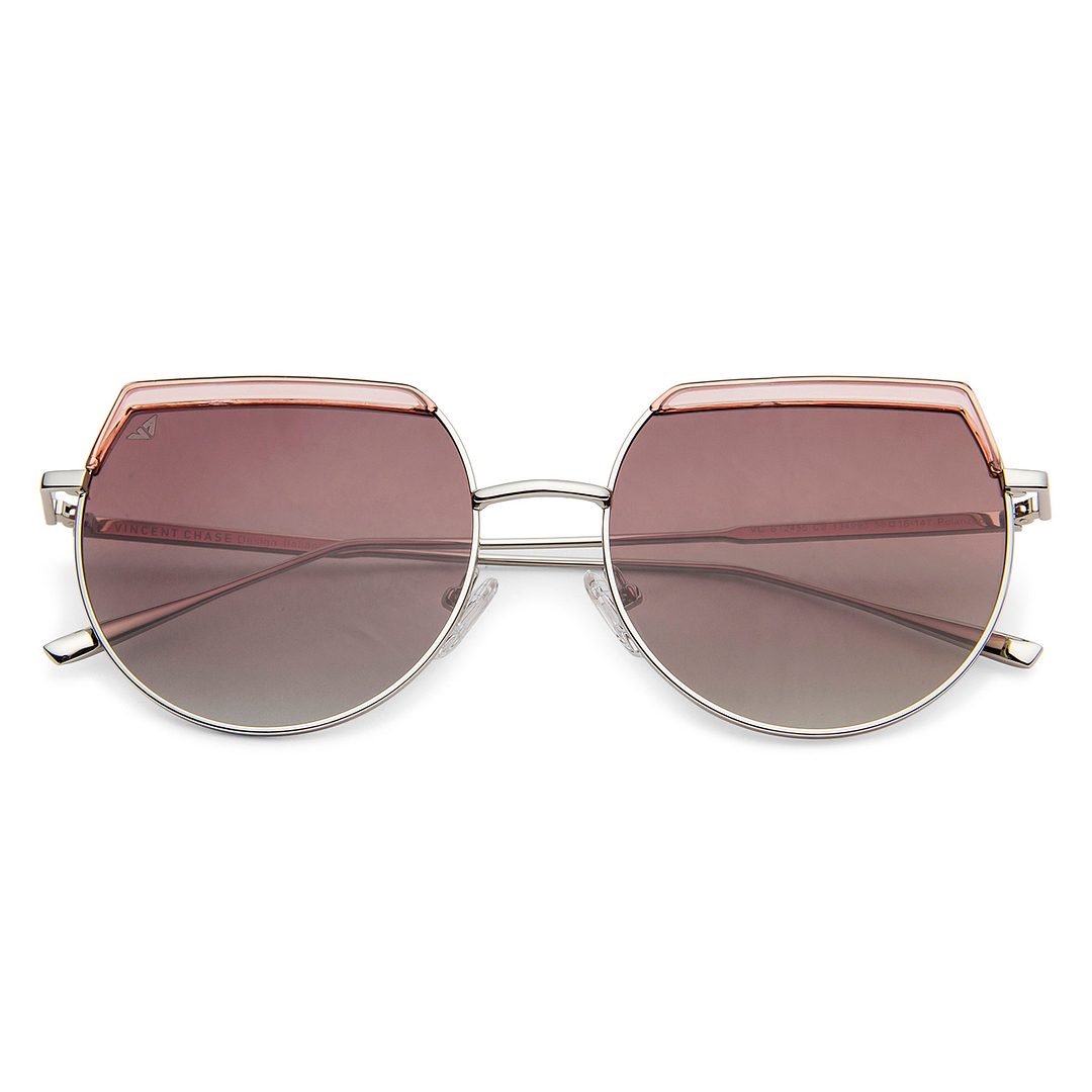 Vincent Chase Online Silver Full Rim Round left side