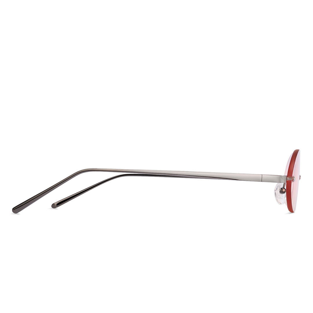Vincent Chase Online Gunmetal Rimless Round right side