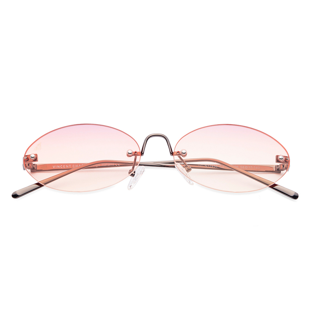 Vincent Chase Online Gunmetal Rimless Round right side
