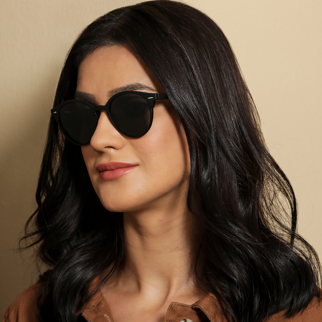 Vincent Chase Polarized Black Full Rim Round right side