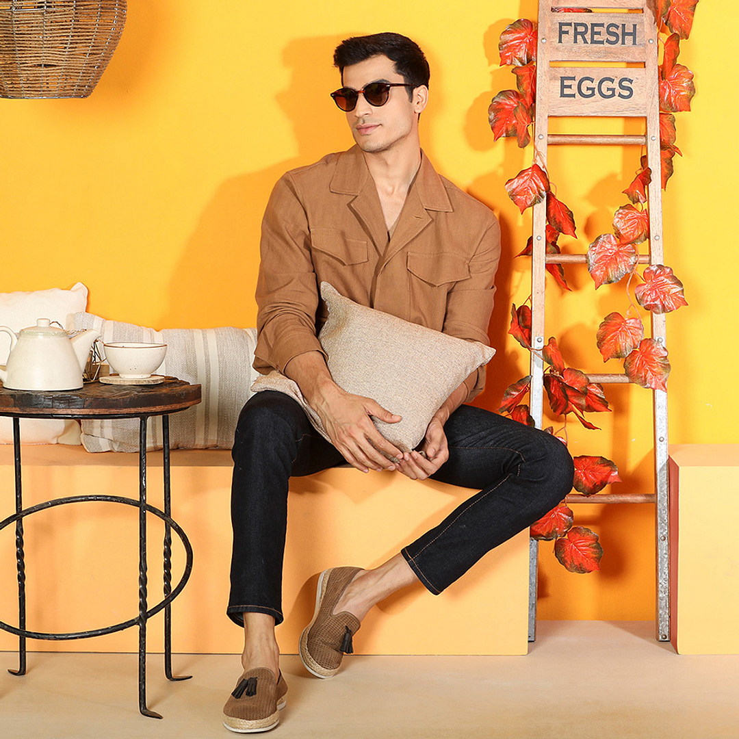 Vincent Chase Polarized Brown Full Rim Round left side