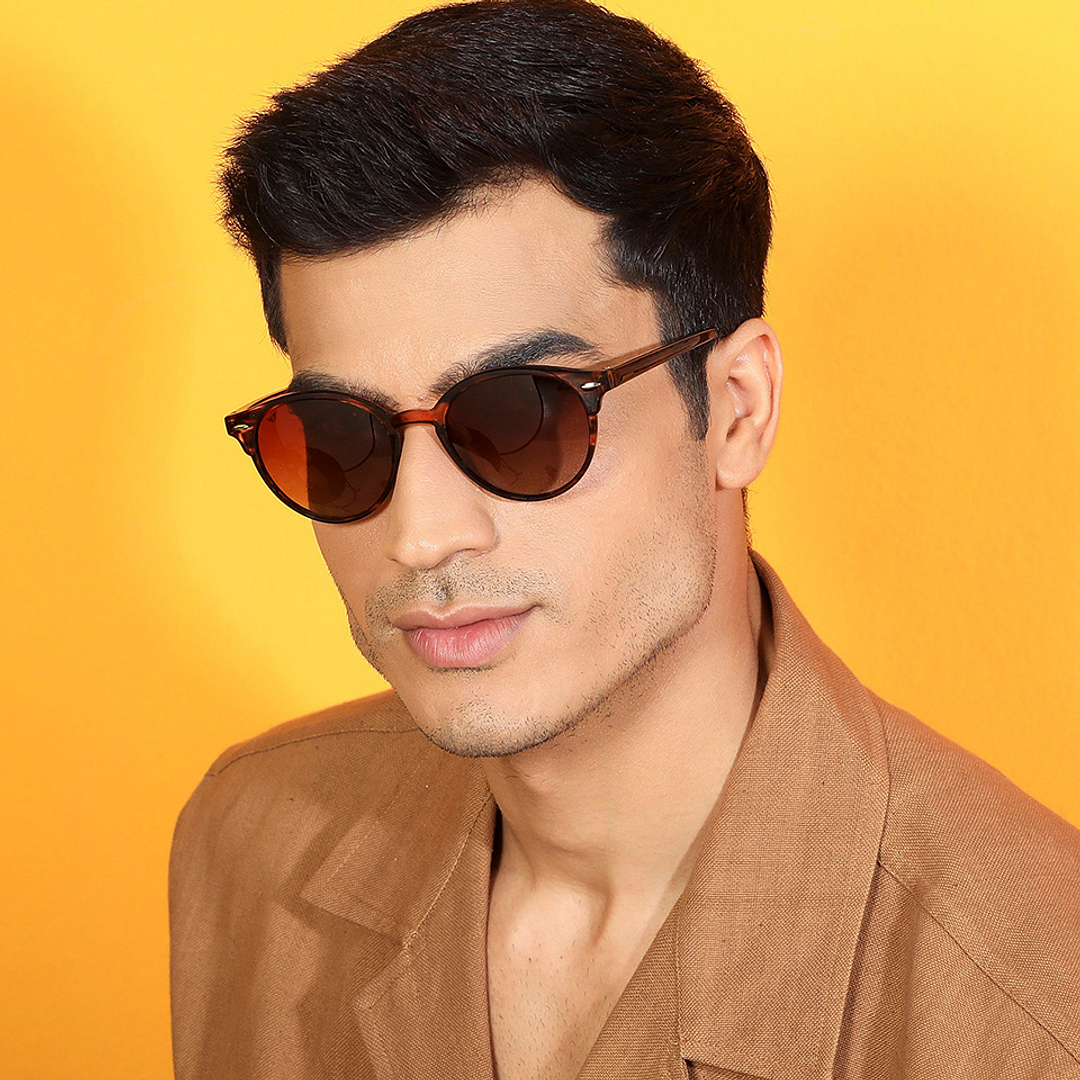 Vincent Chase Polarized Brown Full Rim Round right side