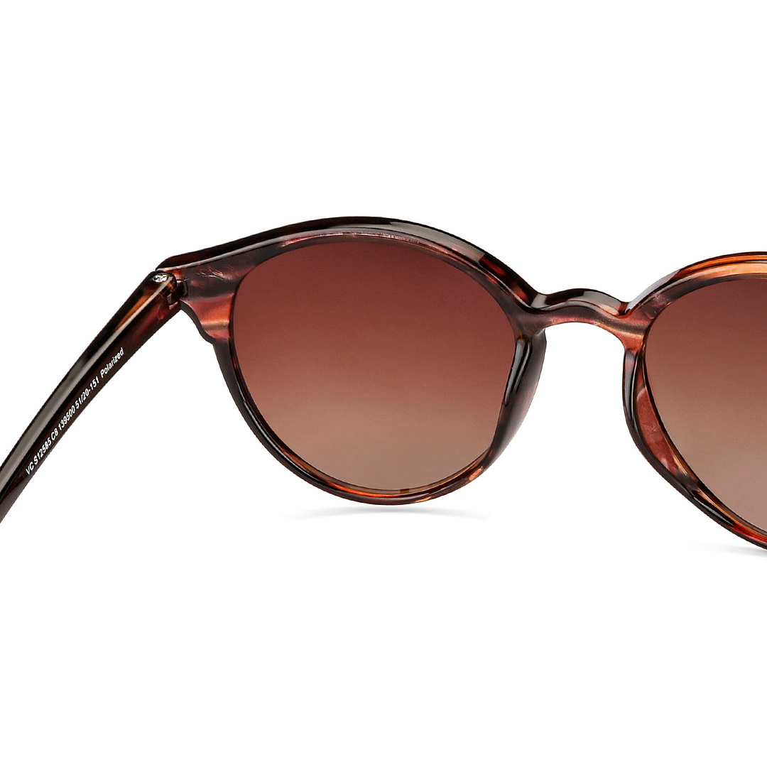 Vincent Chase Polarized Brown Full Rim Round left side