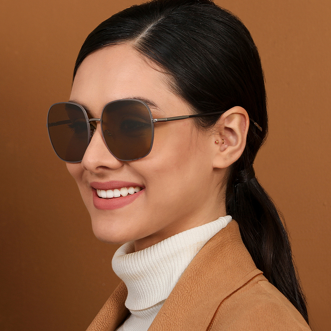 Vincent Chase Online Gunmetal Full Rim Rectangle left side