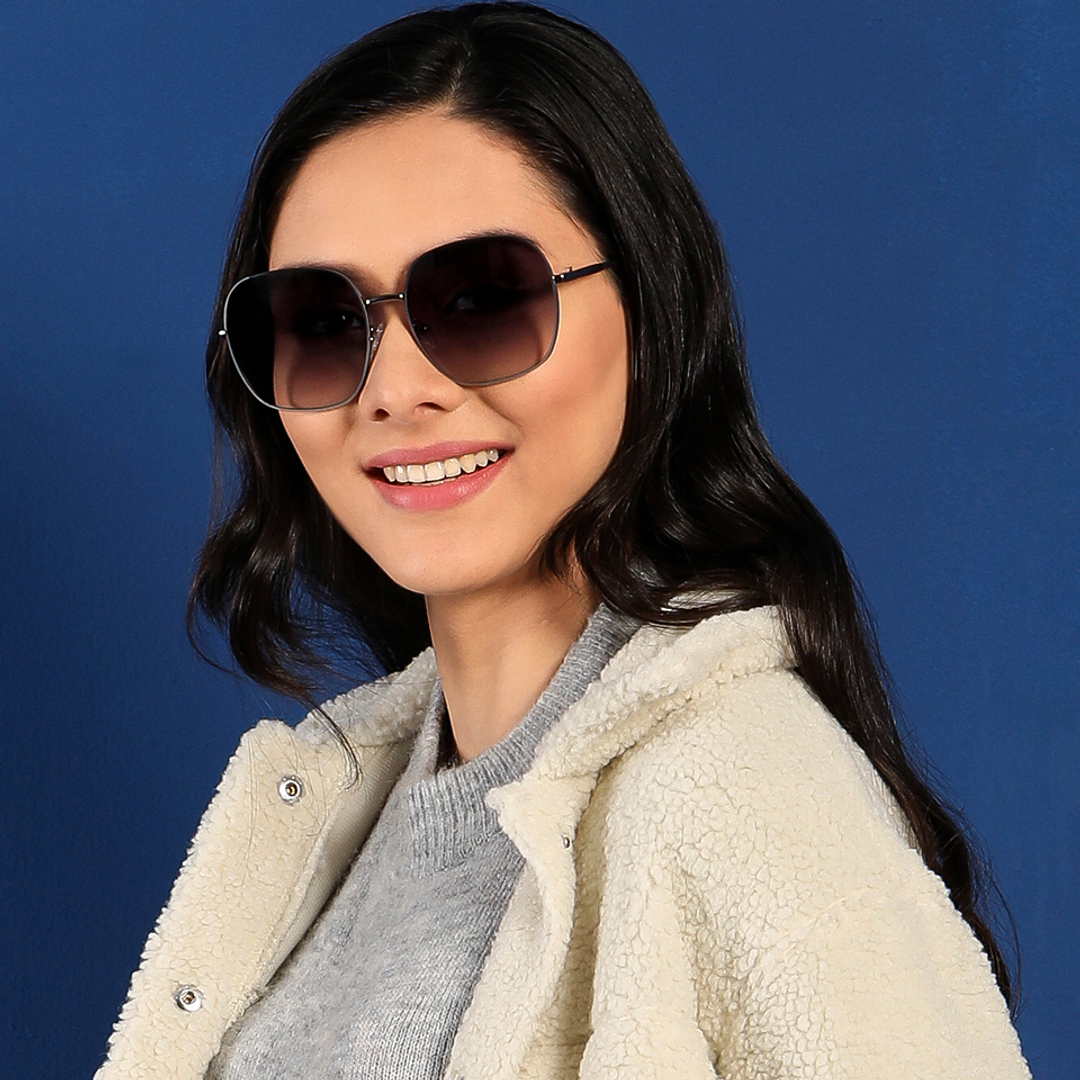 Vincent Chase Online Gunmetal Full Rim Rectangle left side