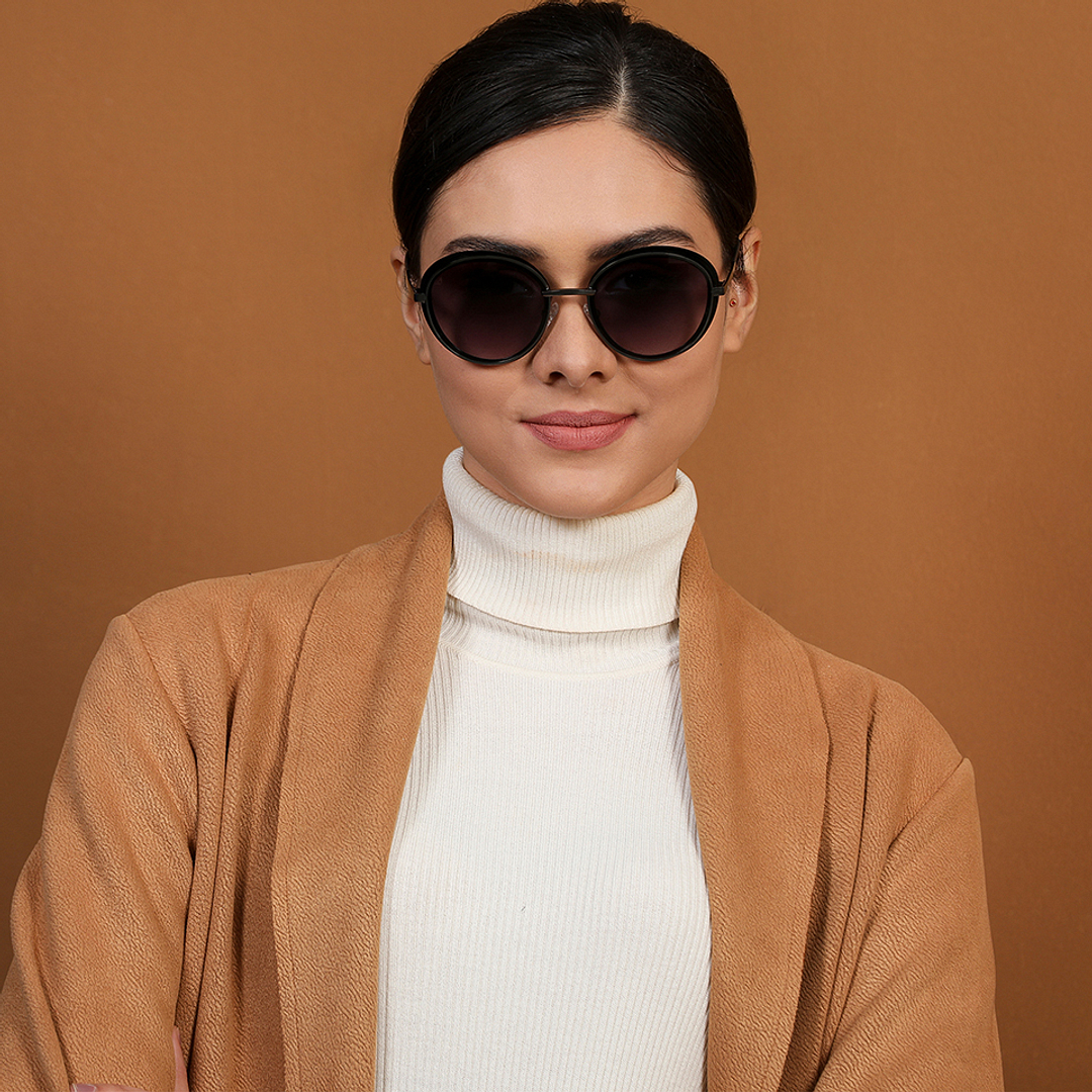 Vincent Chase Online Gunmetal Full Rim Cat Eye right side