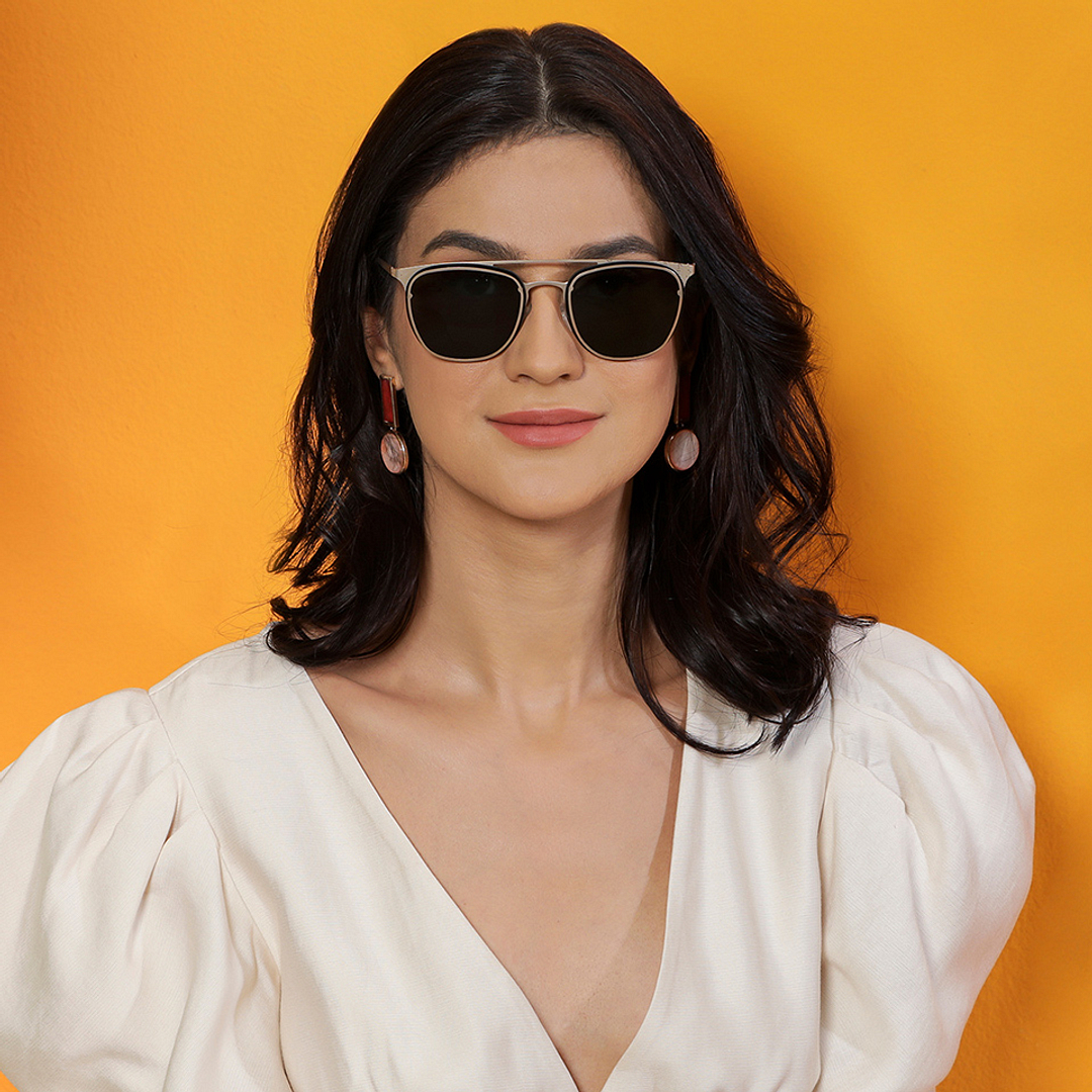 Vincent Chase Gold Full Rim Clubmaster left side