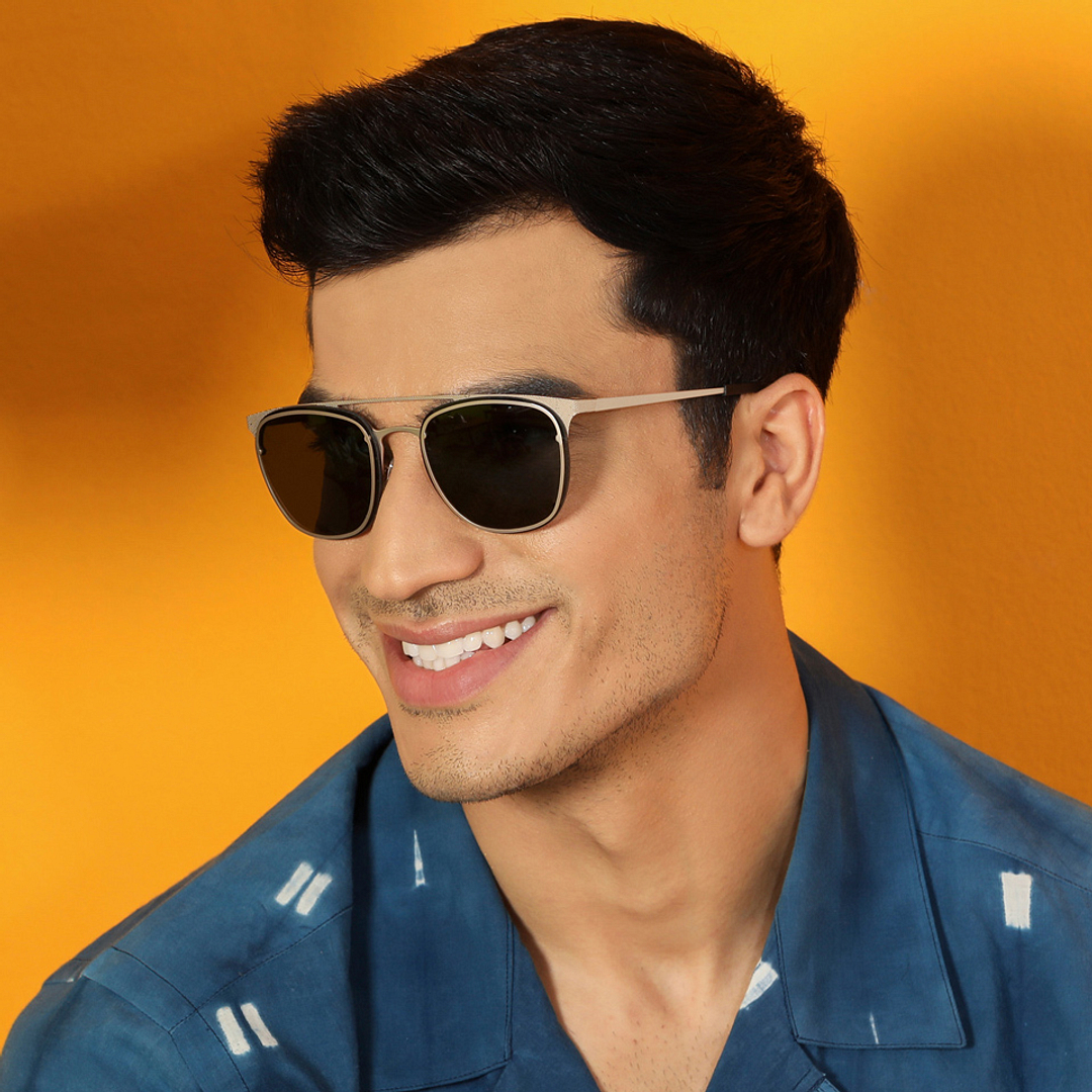 Vincent Chase Gold Full Rim Clubmaster right side