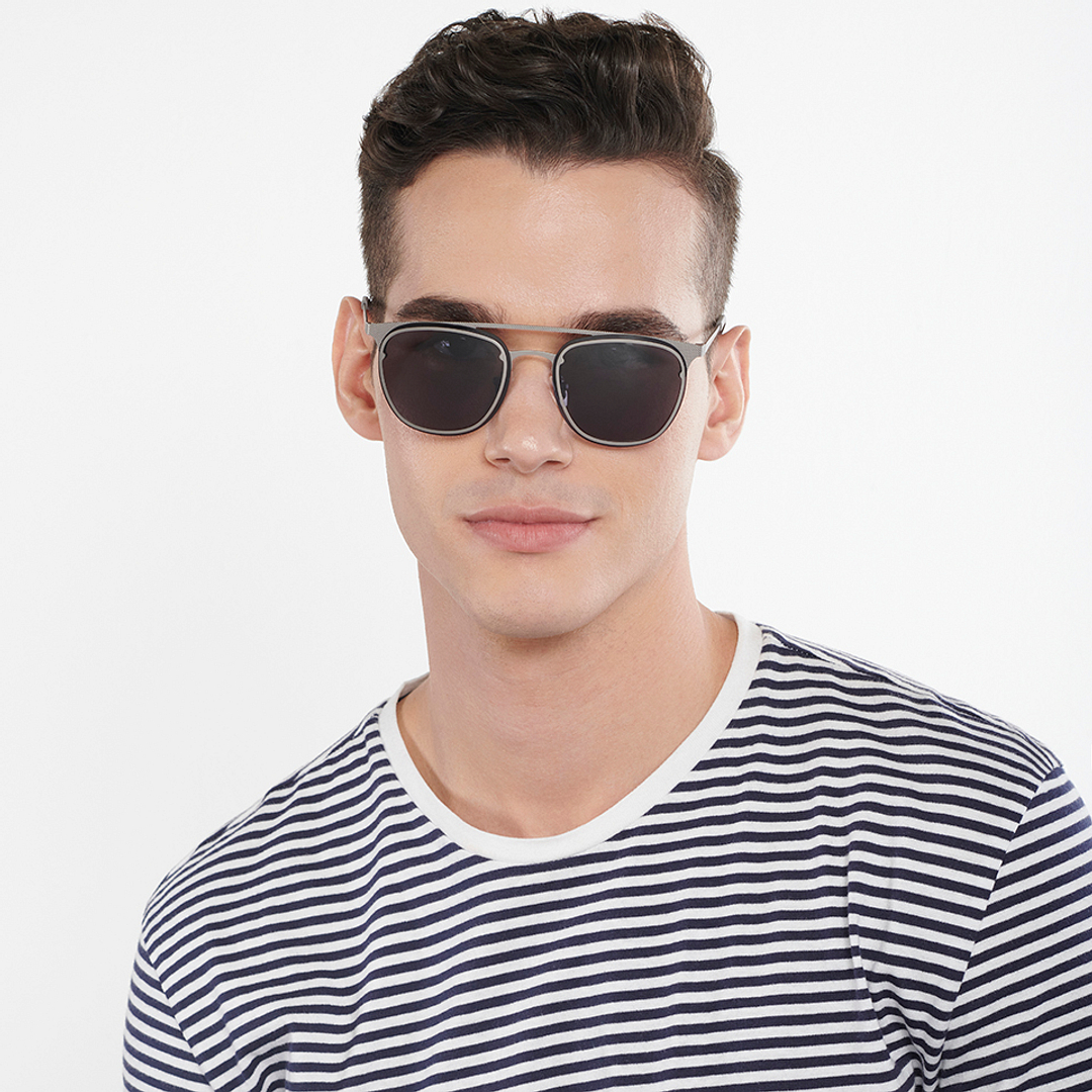 Vincent Chase Grey Full Rim Clubmaster left side