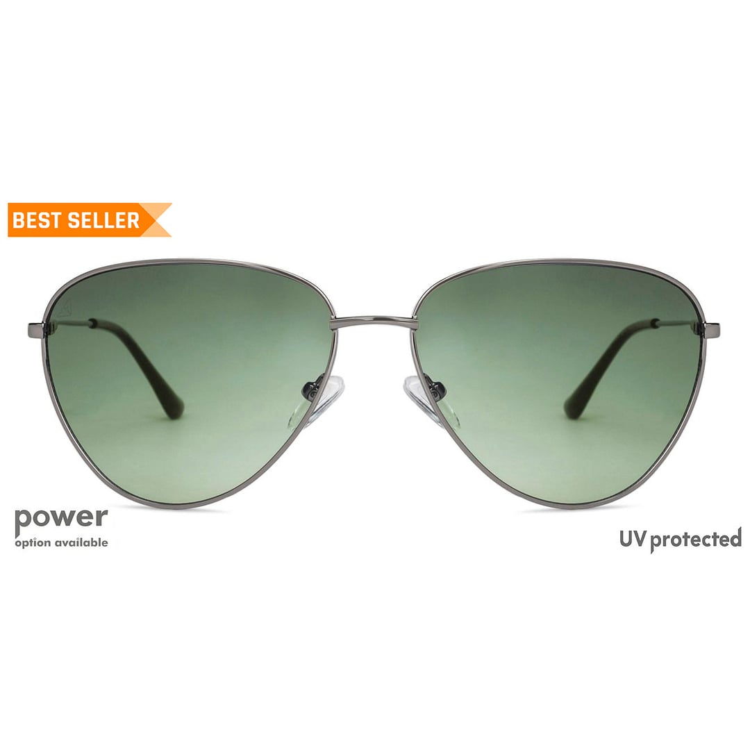 Vincent Chase Online Gunmetal Full Rim Aviator left side