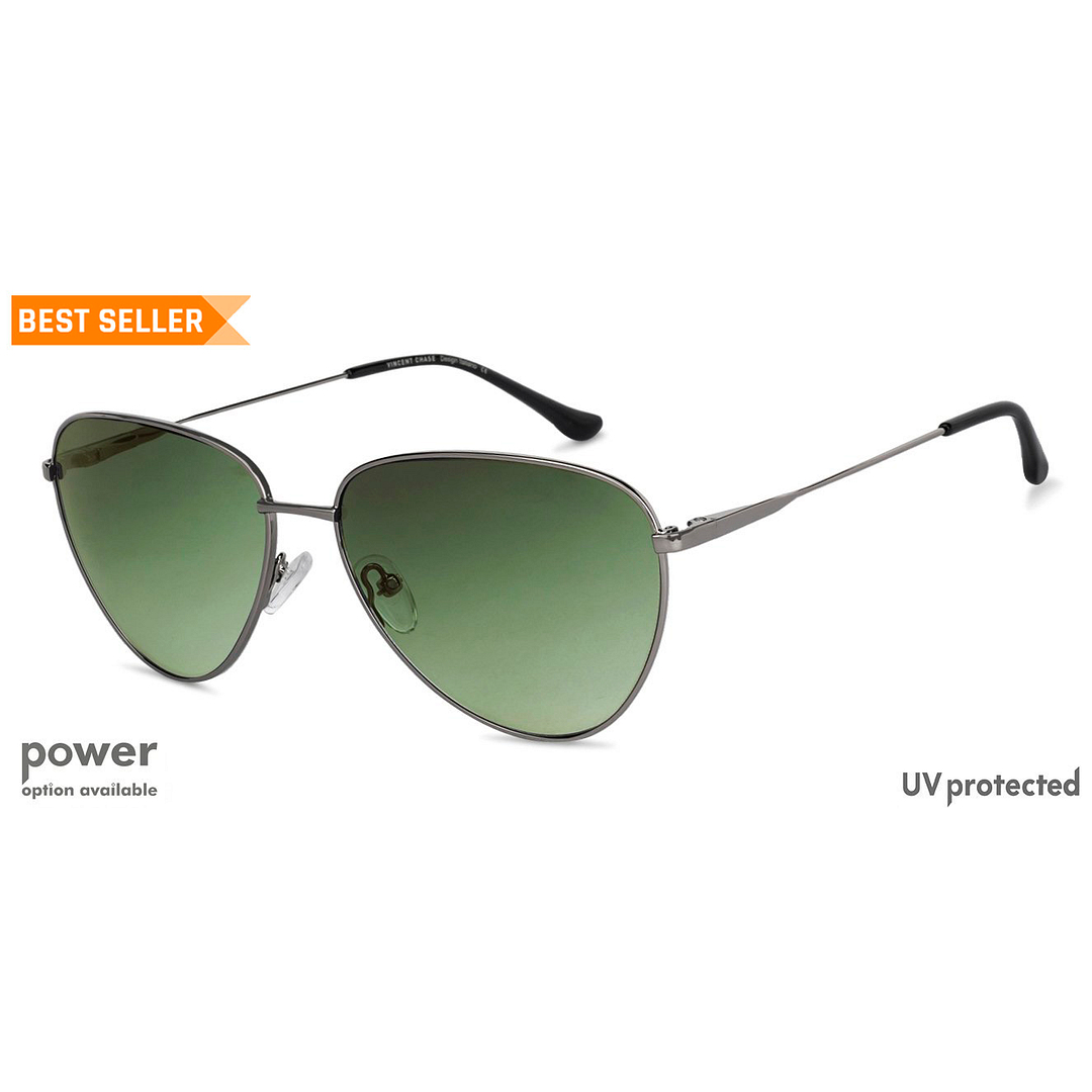 Vincent Chase Online Gunmetal Full Rim Aviator right side