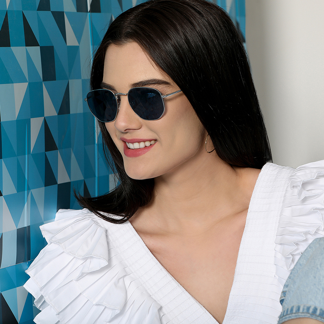 Vincent Chase Online Silver Full Rim Geometric right side