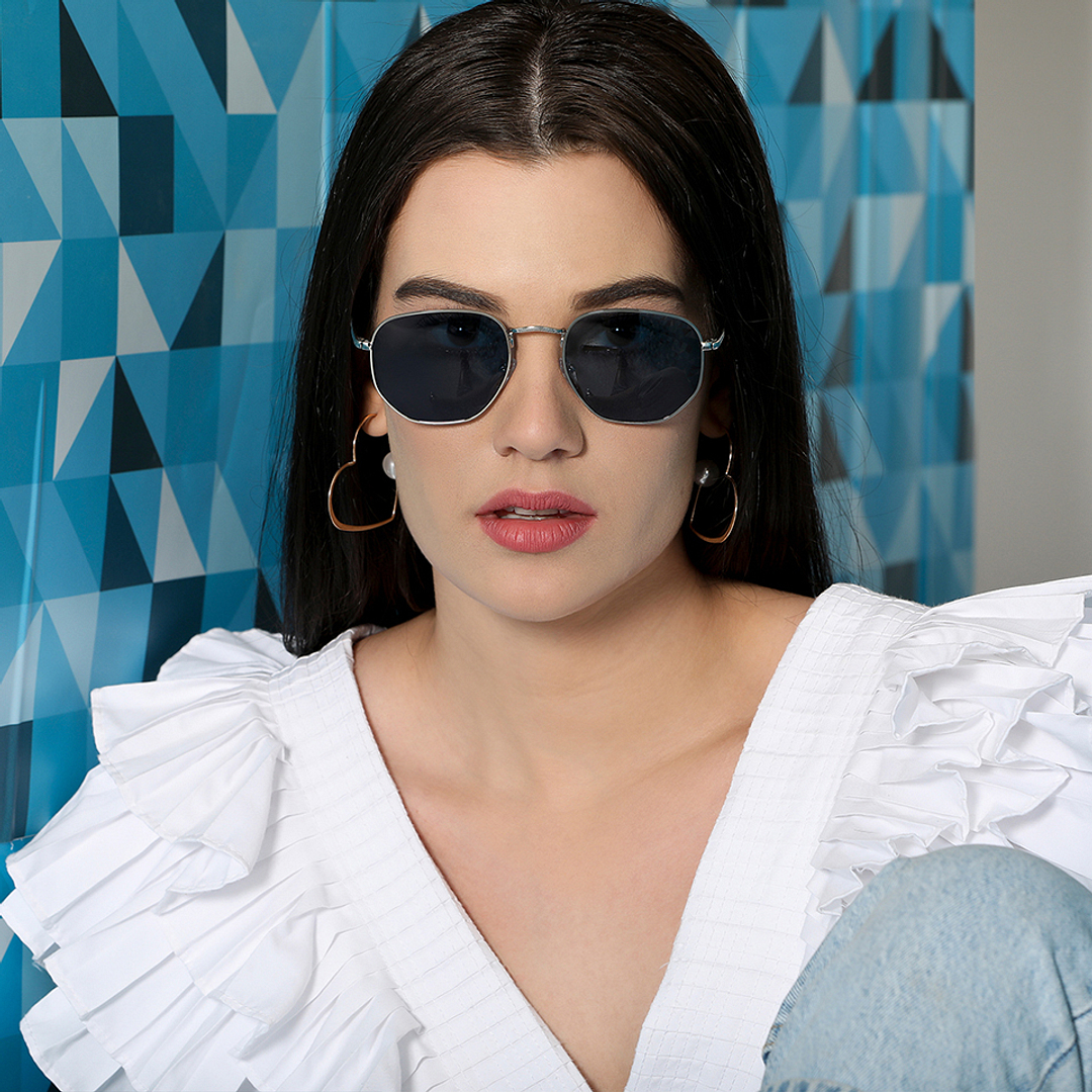 Vincent Chase Online Silver Full Rim Geometric right side