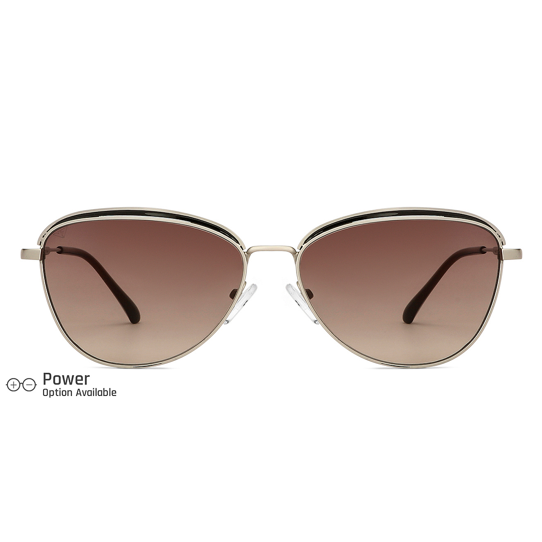 Vincent Chase Online Silver Full Rim Cat Eye left side