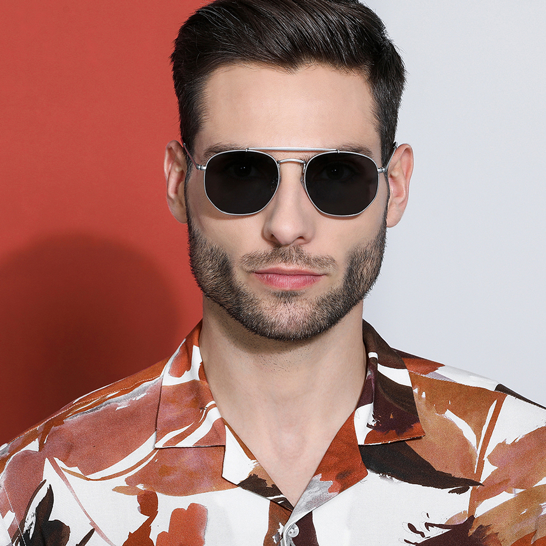 Vincent Chase Online Silver Full Rim Geometric right side