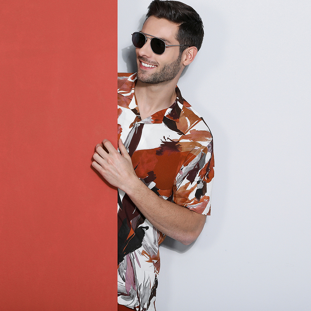 Vincent Chase Online Silver Full Rim Geometric left side
