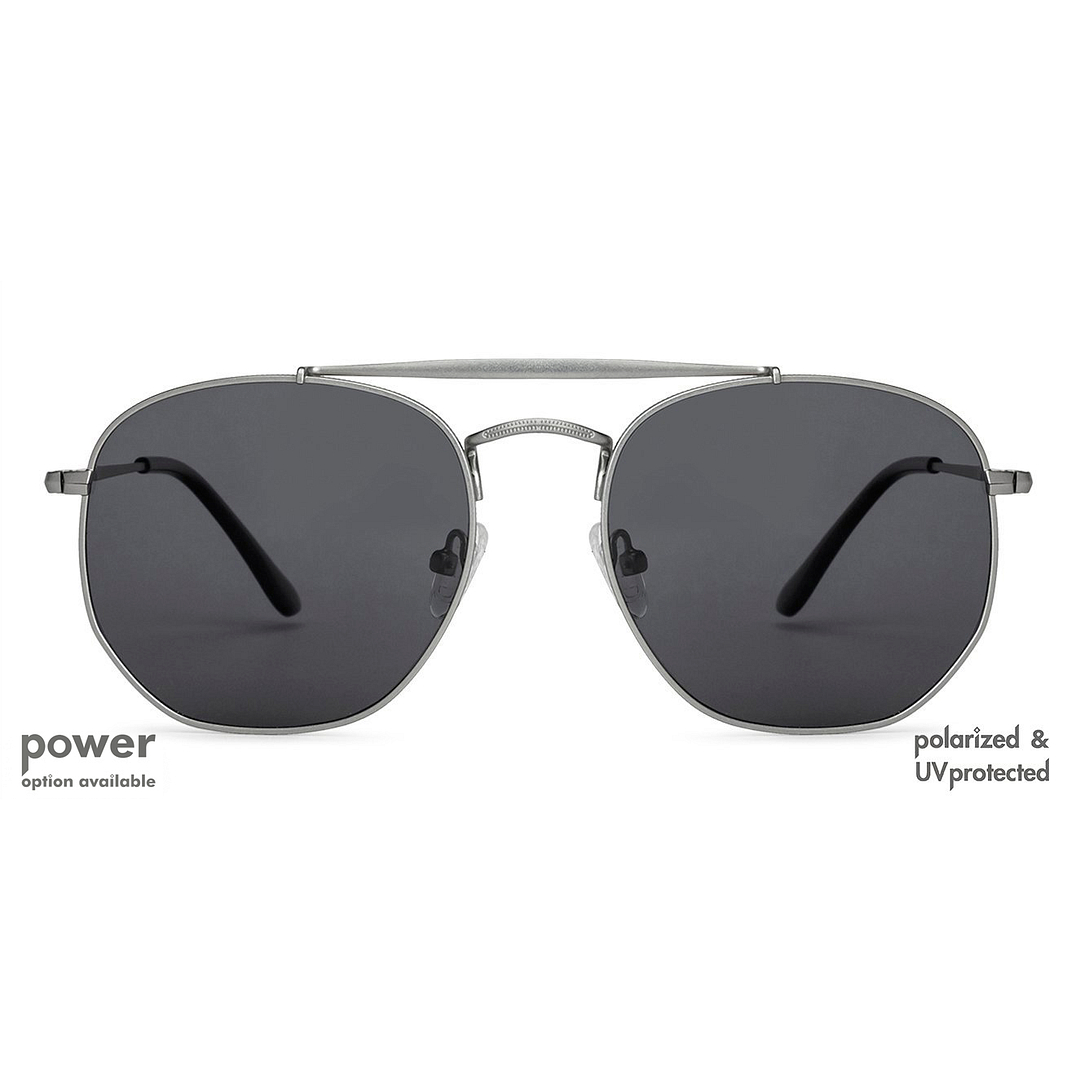 Vincent Chase Online Silver Full Rim Geometric left side