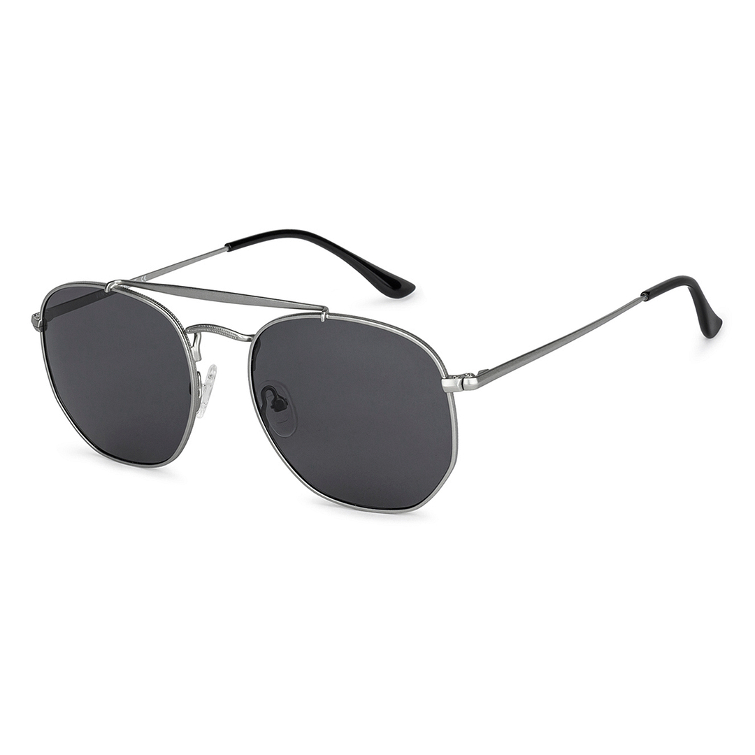 Vincent Chase Online Silver Full Rim Geometric left side
