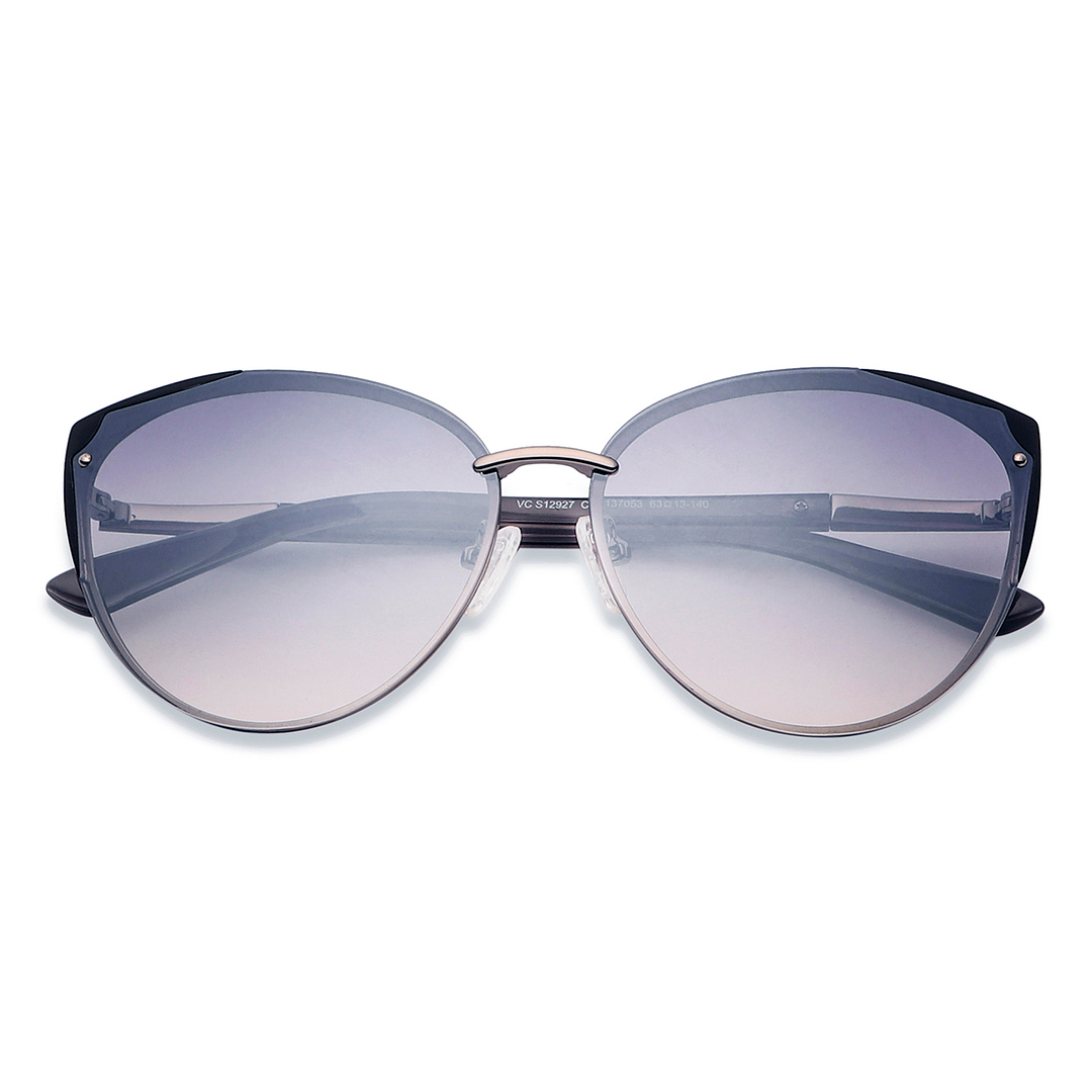 Vincent Chase Online Silver Full Rim Cat Eye left side