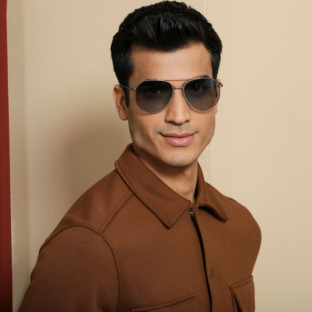 Vincent Chase Online Brown Full Rim Aviator right side