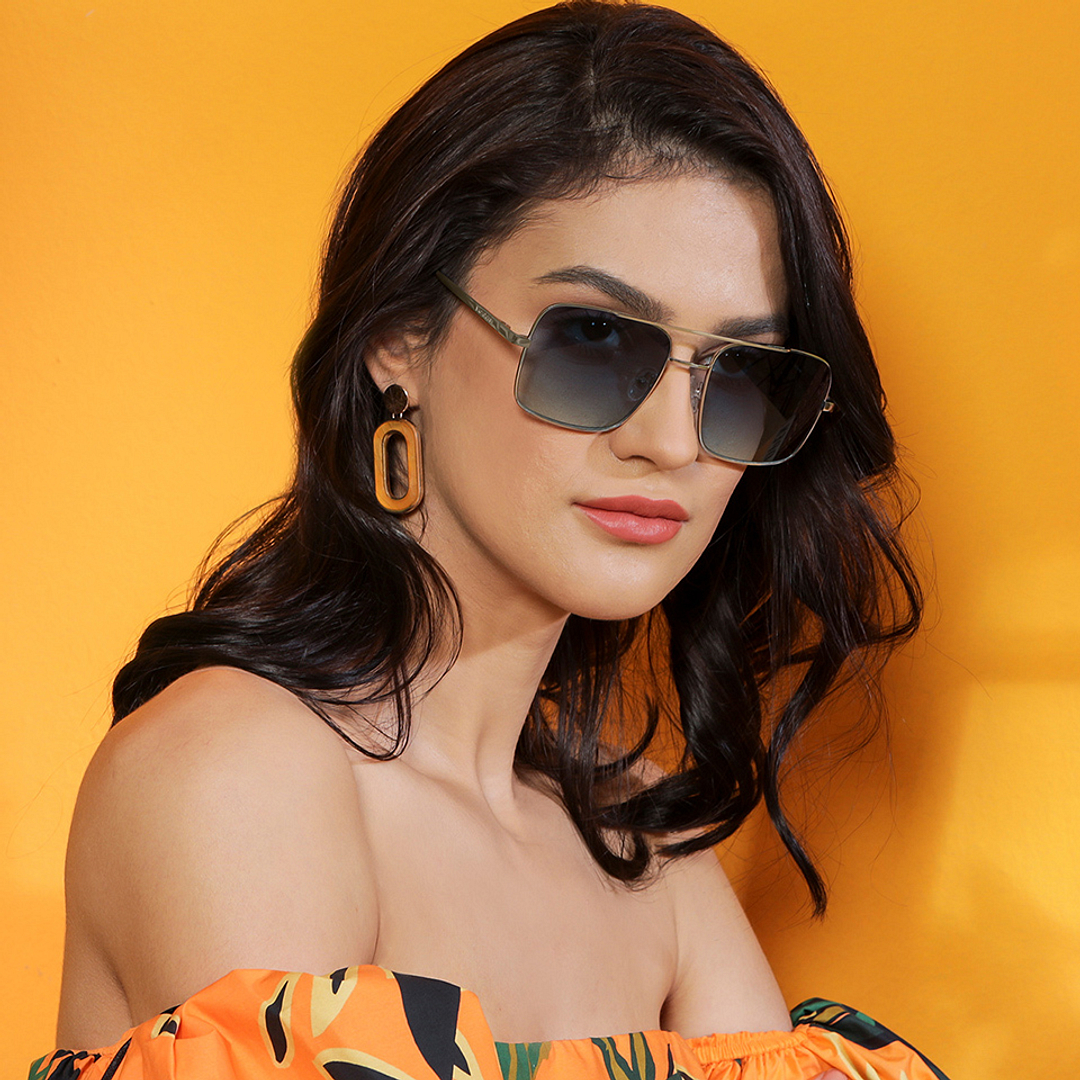 Vincent Chase Silver Full Rim Square left side