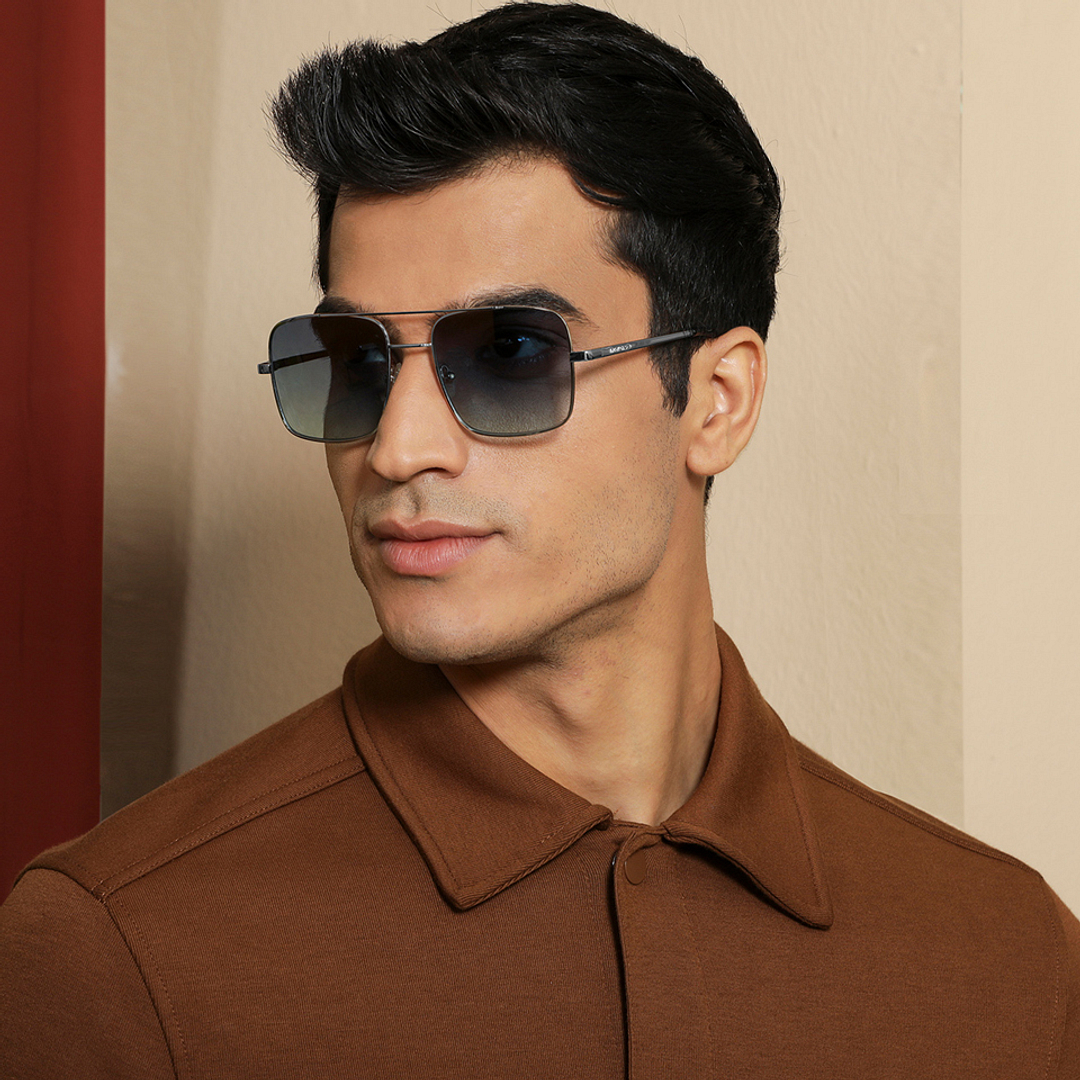 Vincent Chase Silver Full Rim Square right side