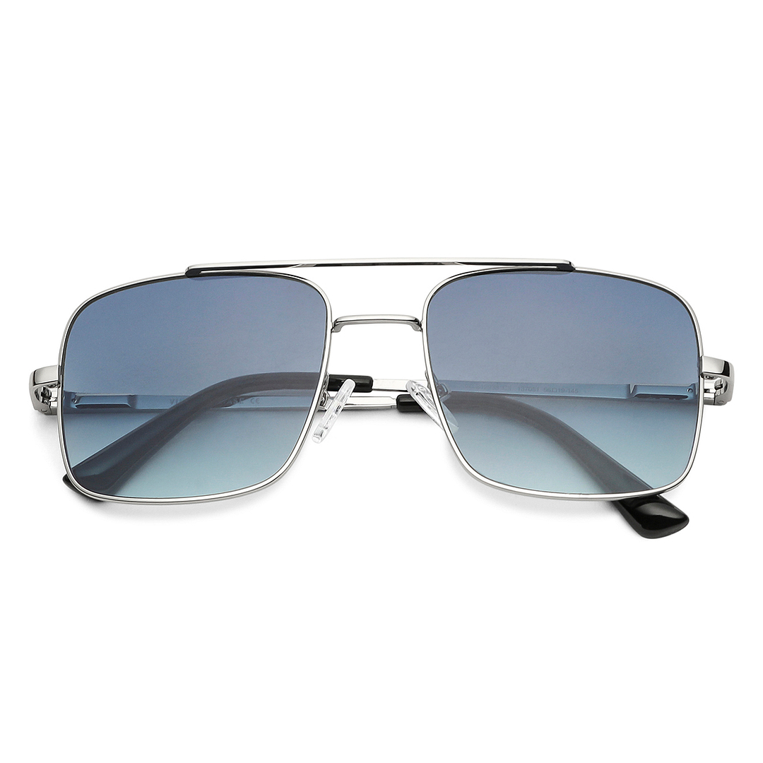 Vincent Chase Silver Full Rim Square left side