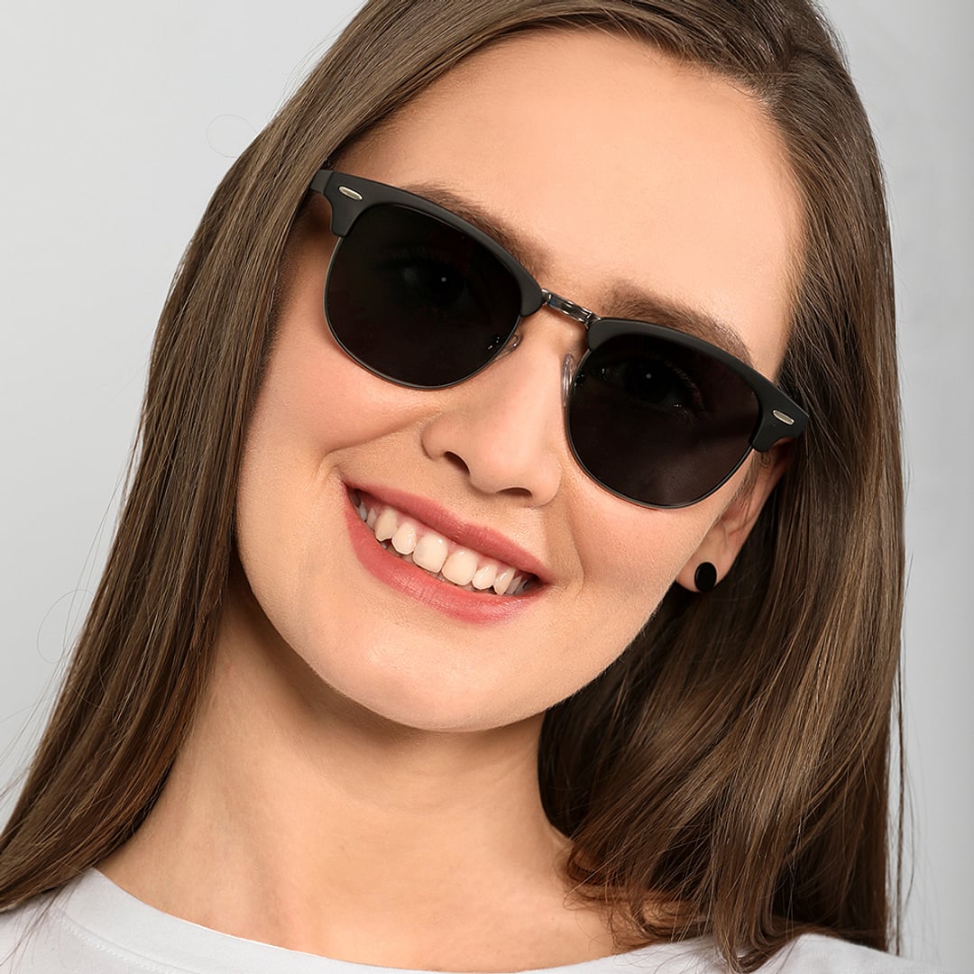 Vincent Chase Polarized Black Full Rim Clubmaster right side