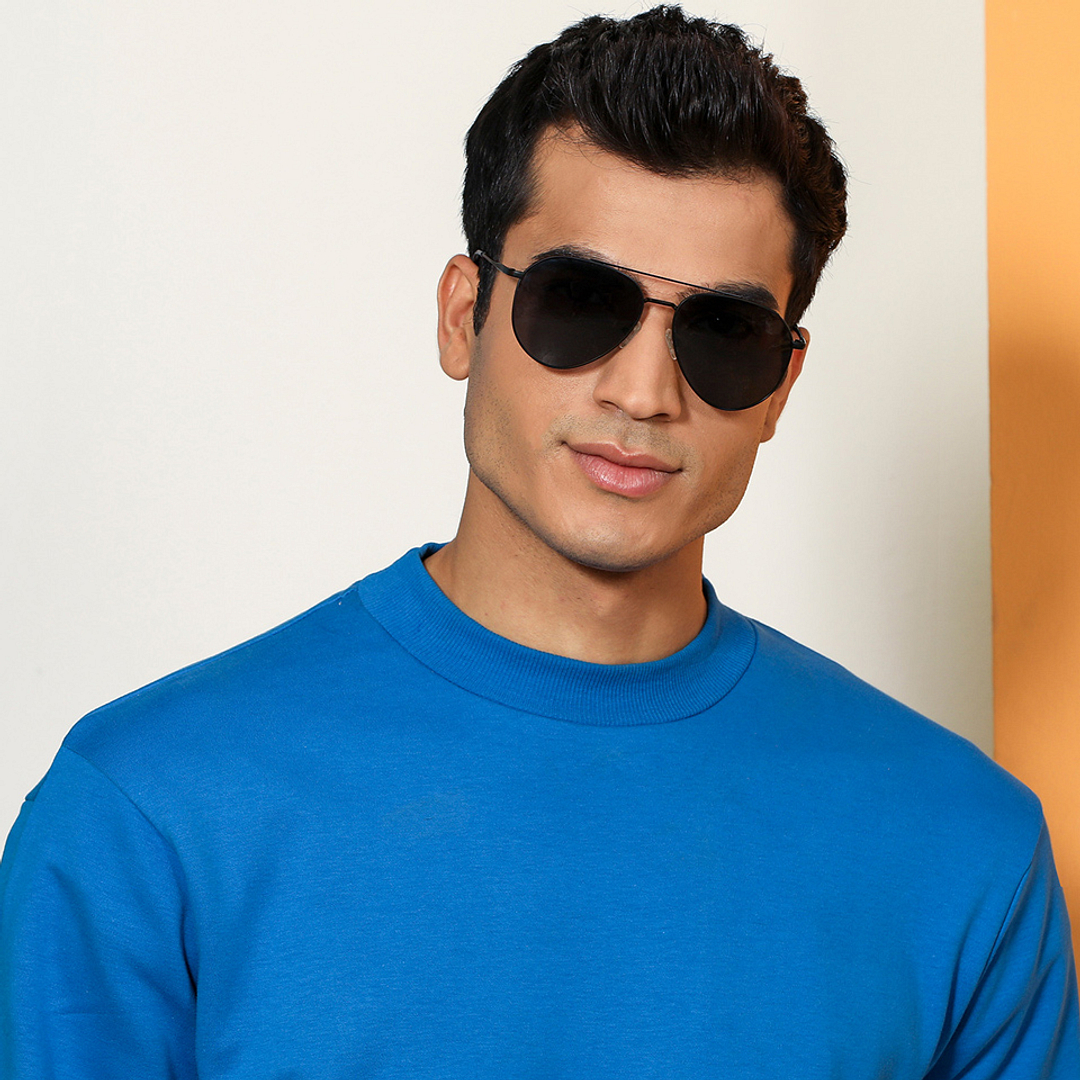 Vincent Chase Online Black Full Rim Aviator right side