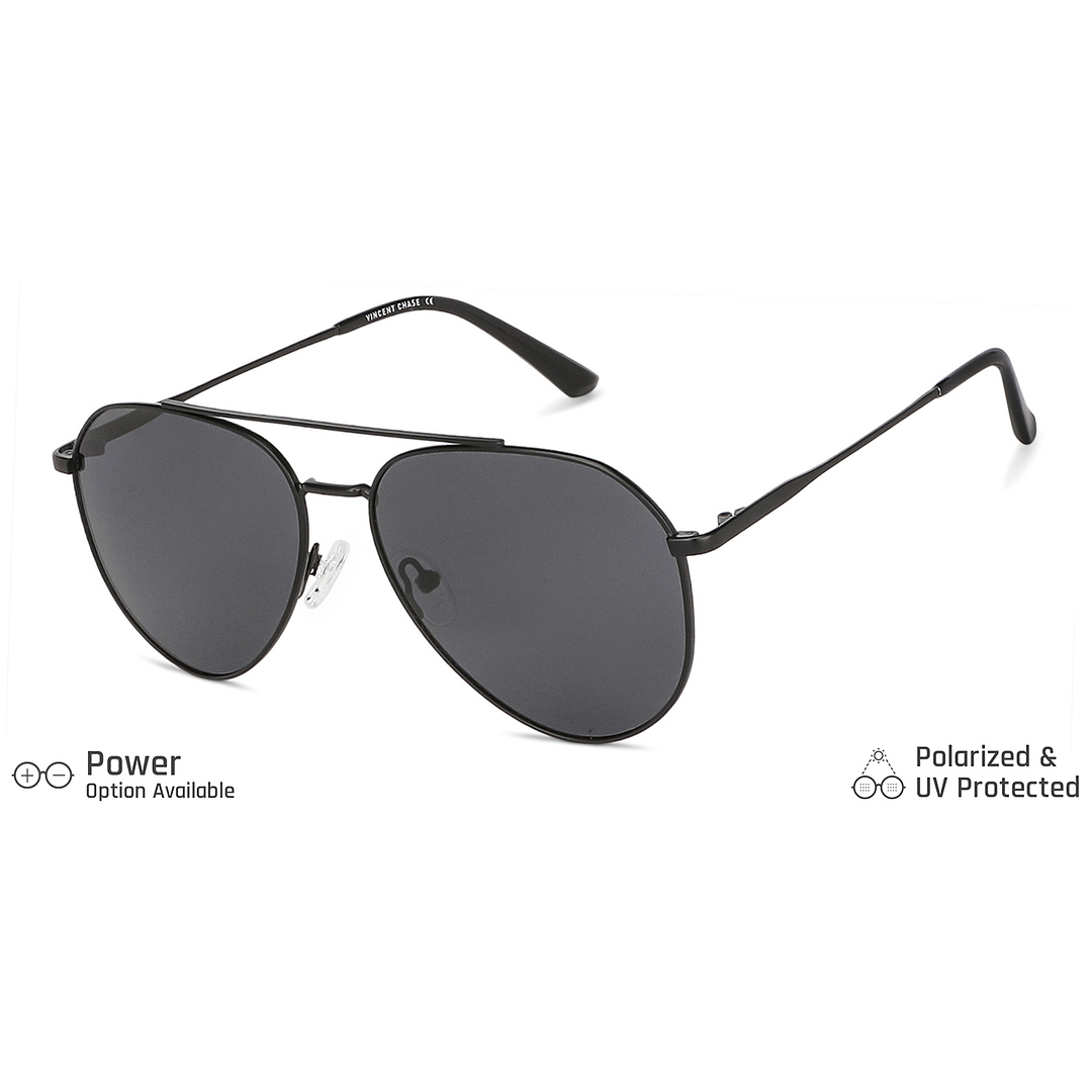 Vincent Chase Online Black Full Rim Aviator right side