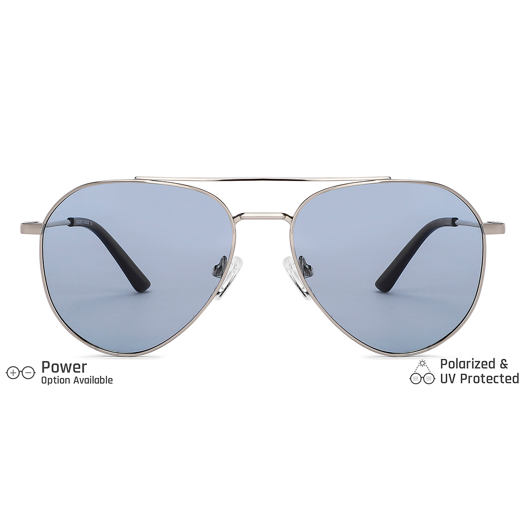 Vincent Chase Online Silver Full Rim Aviator left side