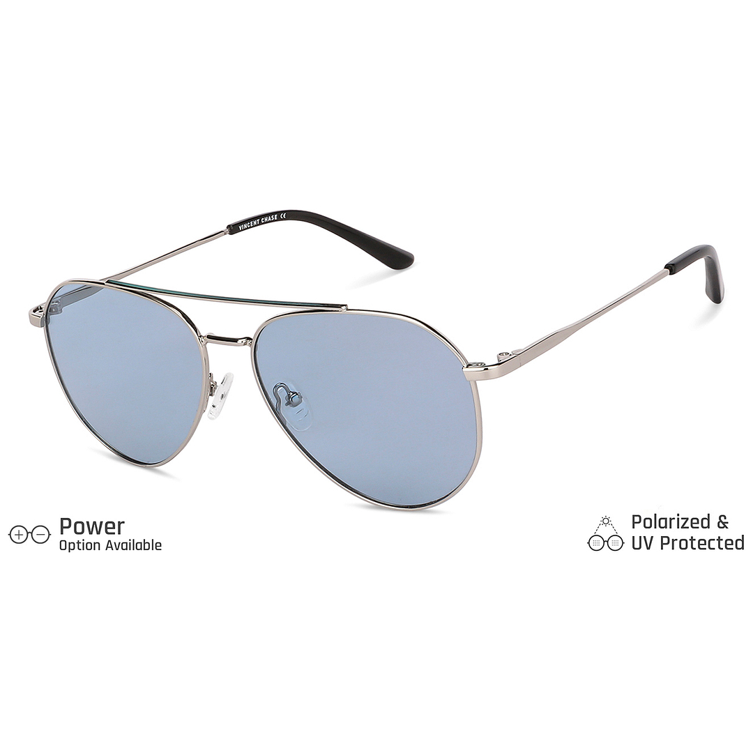 Vincent Chase Online Silver Full Rim Aviator right side