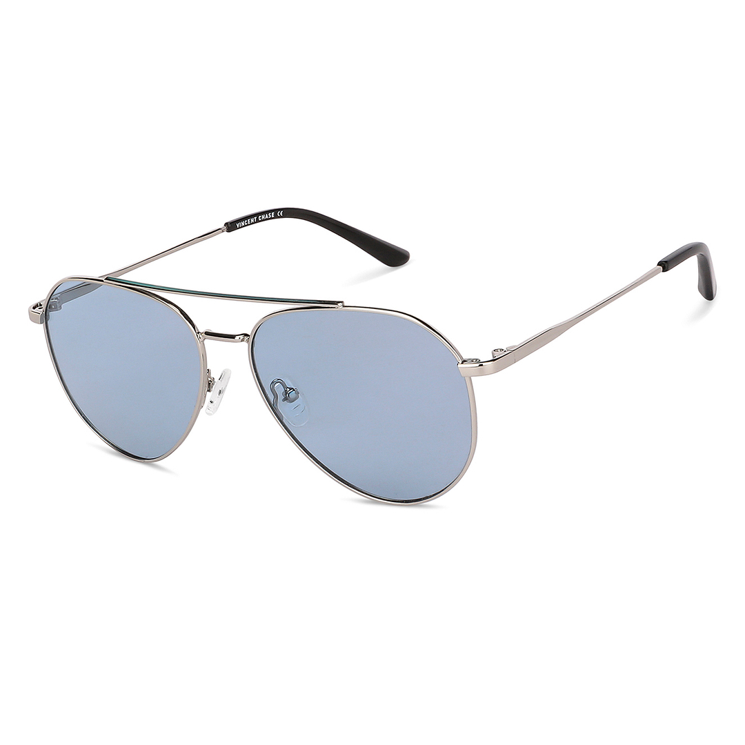 Vincent Chase Online Silver Full Rim Aviator right side
