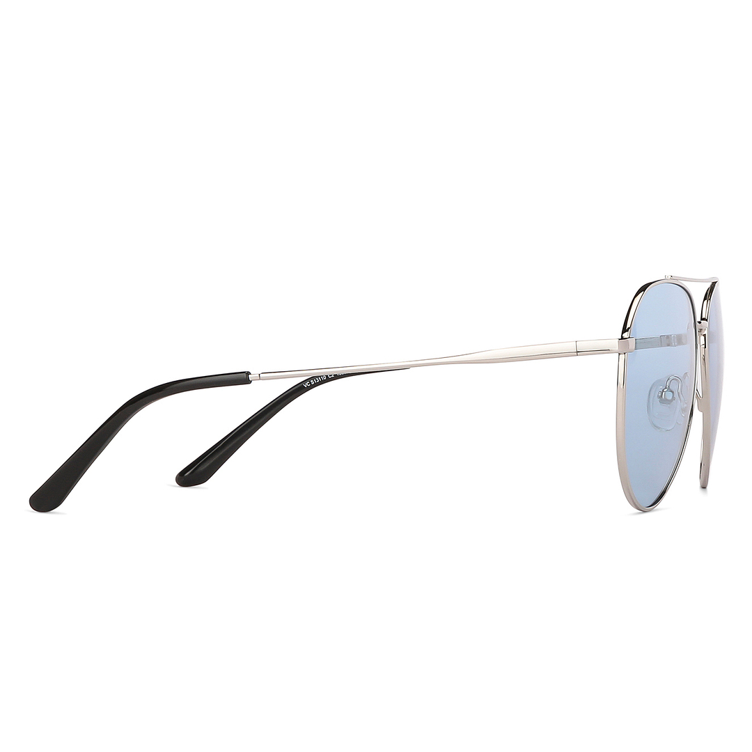 Vincent Chase Online Silver Full Rim Aviator left side