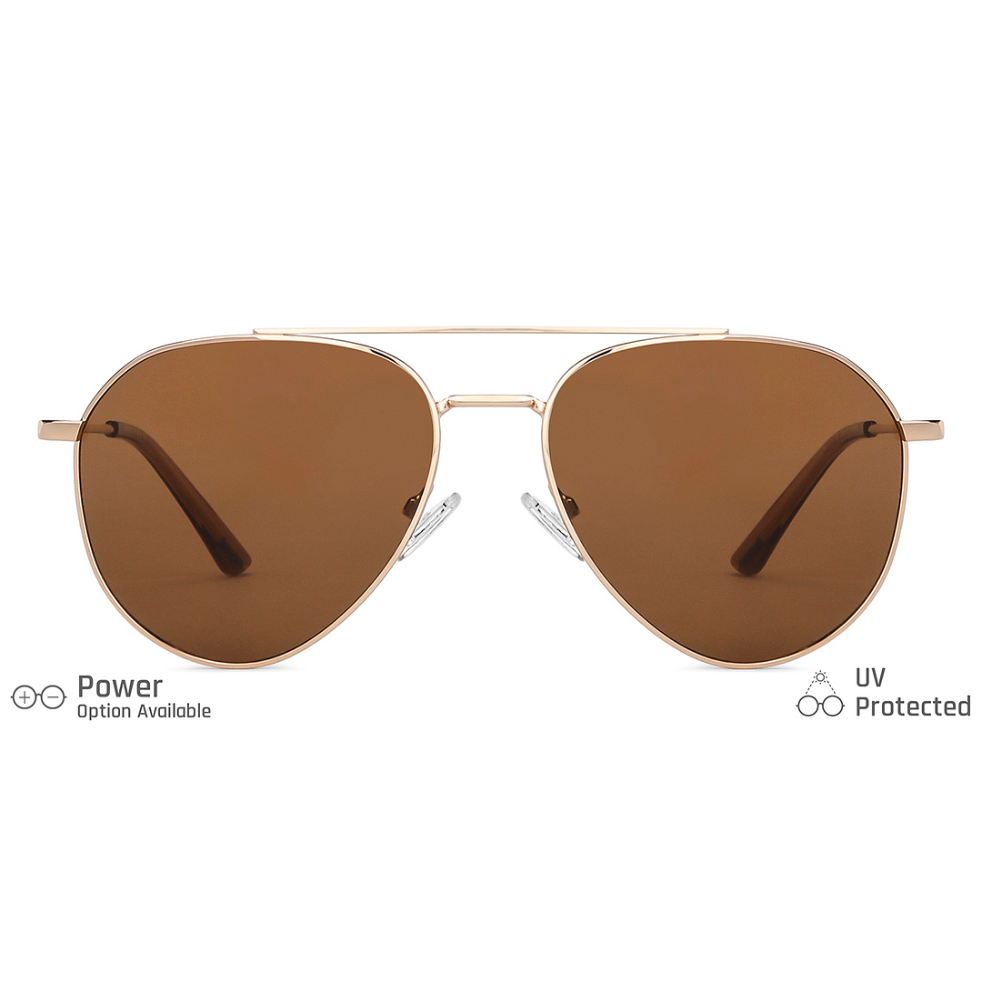 Vincent Chase Online Gold Full Rim Aviator left side