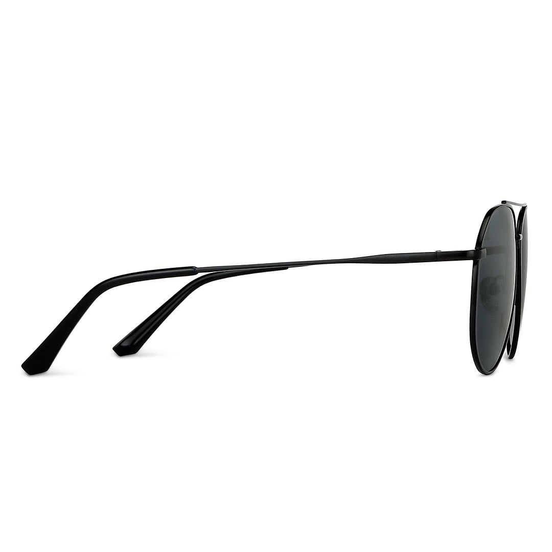 Vincent Chase Polarized Black Full Rim Aviator left side