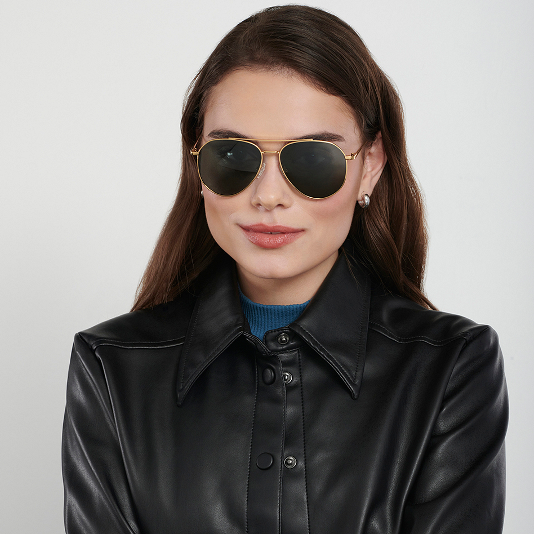 Vincent Chase Online Gold Full Rim Aviator right side