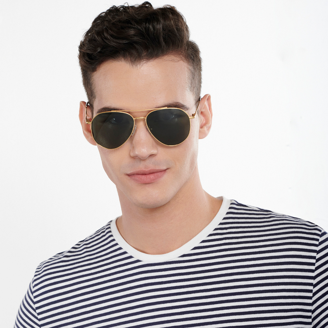 Vincent Chase Online Gold Full Rim Aviator right side