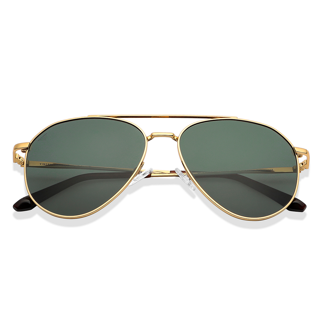 Vincent Chase Online Gold Full Rim Aviator left side
