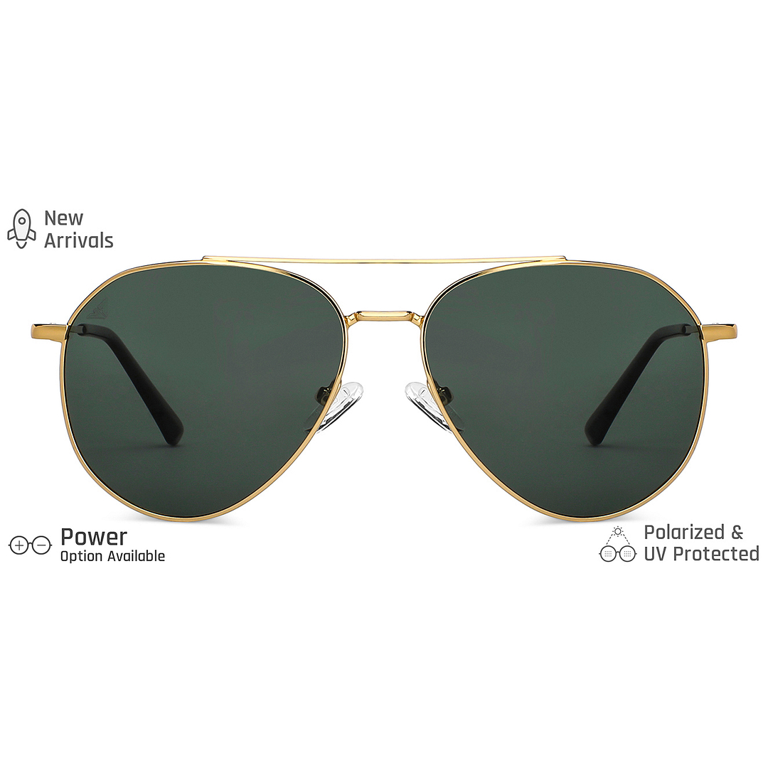 Vincent Chase Online Gold Full Rim Aviator left side
