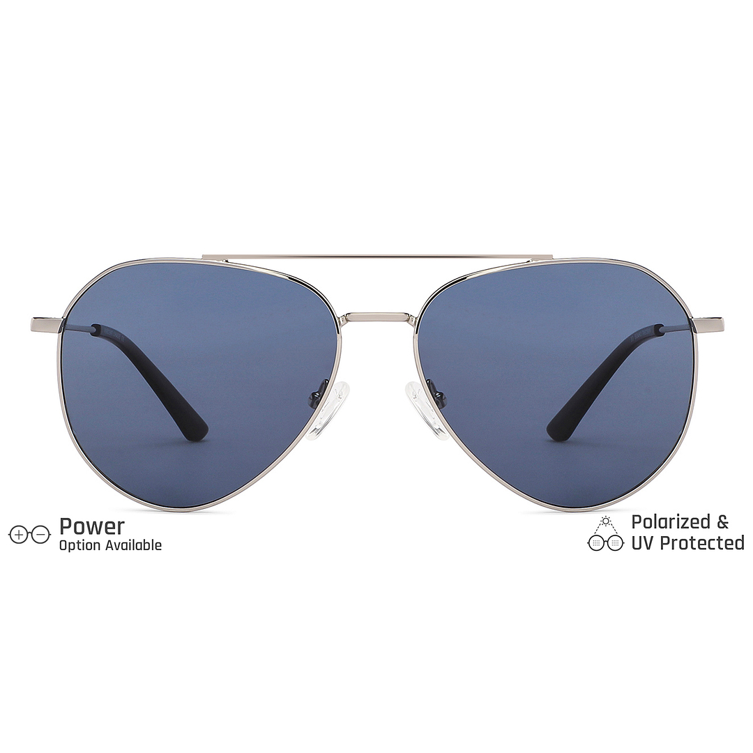 Vincent Chase Online Silver Full Rim Aviator left side