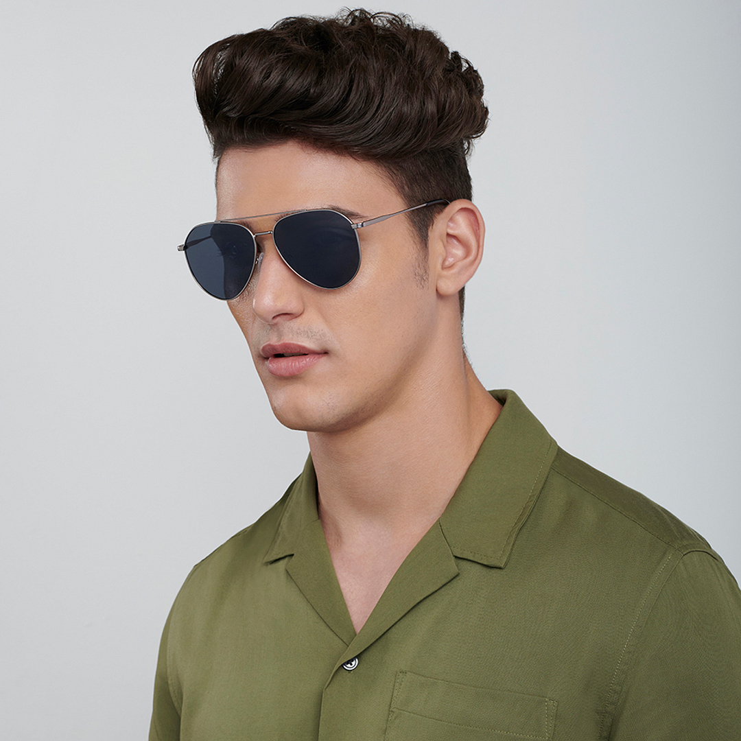 Vincent Chase Online Gunmetal Full Rim Aviator right side