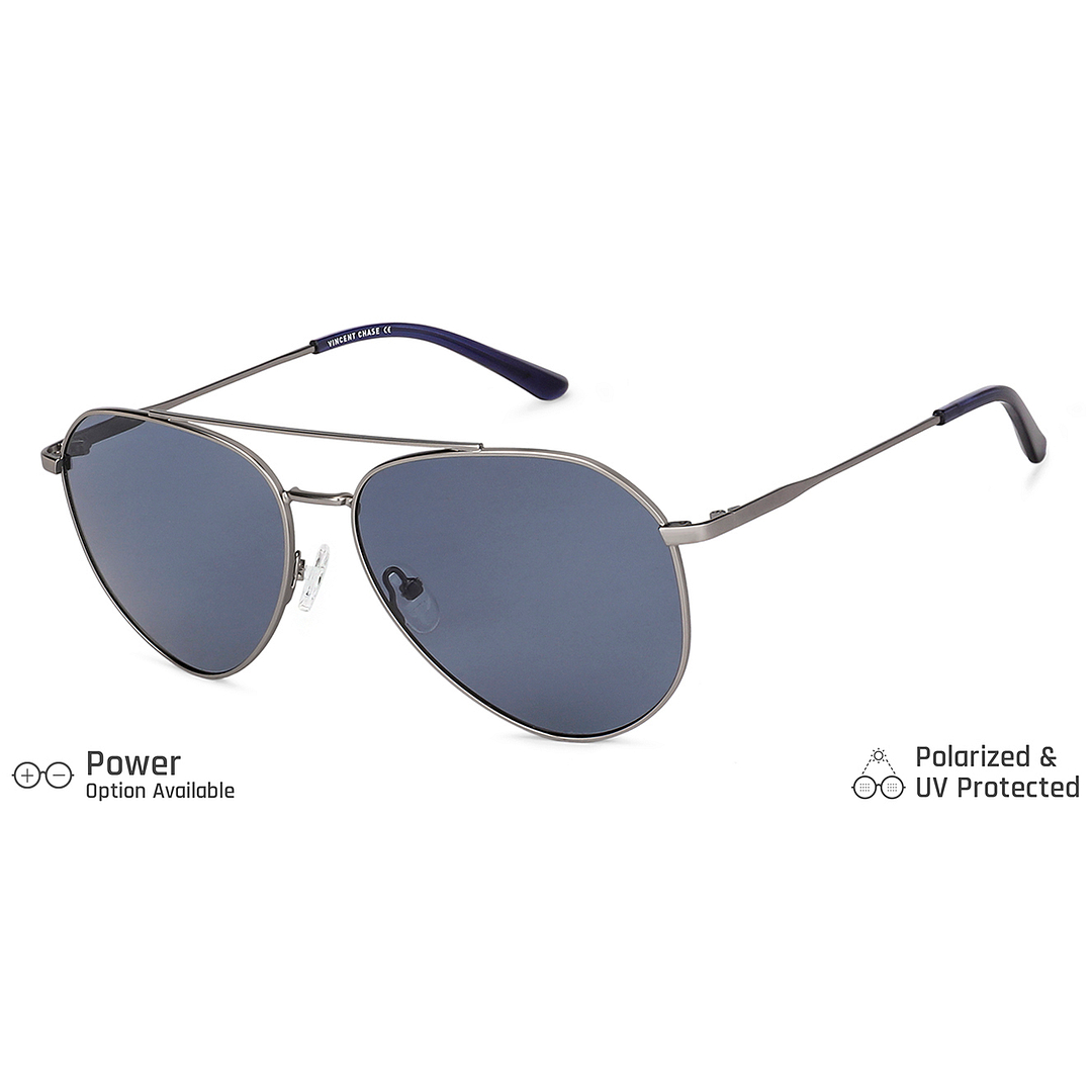 Vincent Chase Online Gunmetal Full Rim Aviator right side