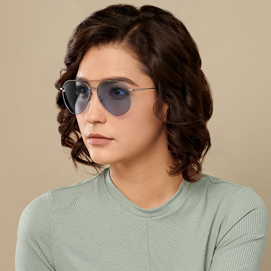 Vincent Chase Online Gunmetal Full Rim Aviator left side
