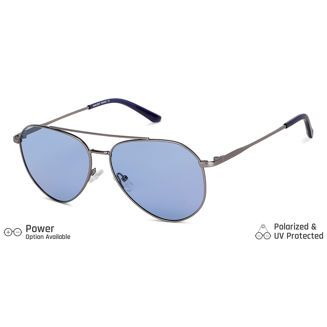 Vincent Chase Online Gunmetal Full Rim Aviator right side