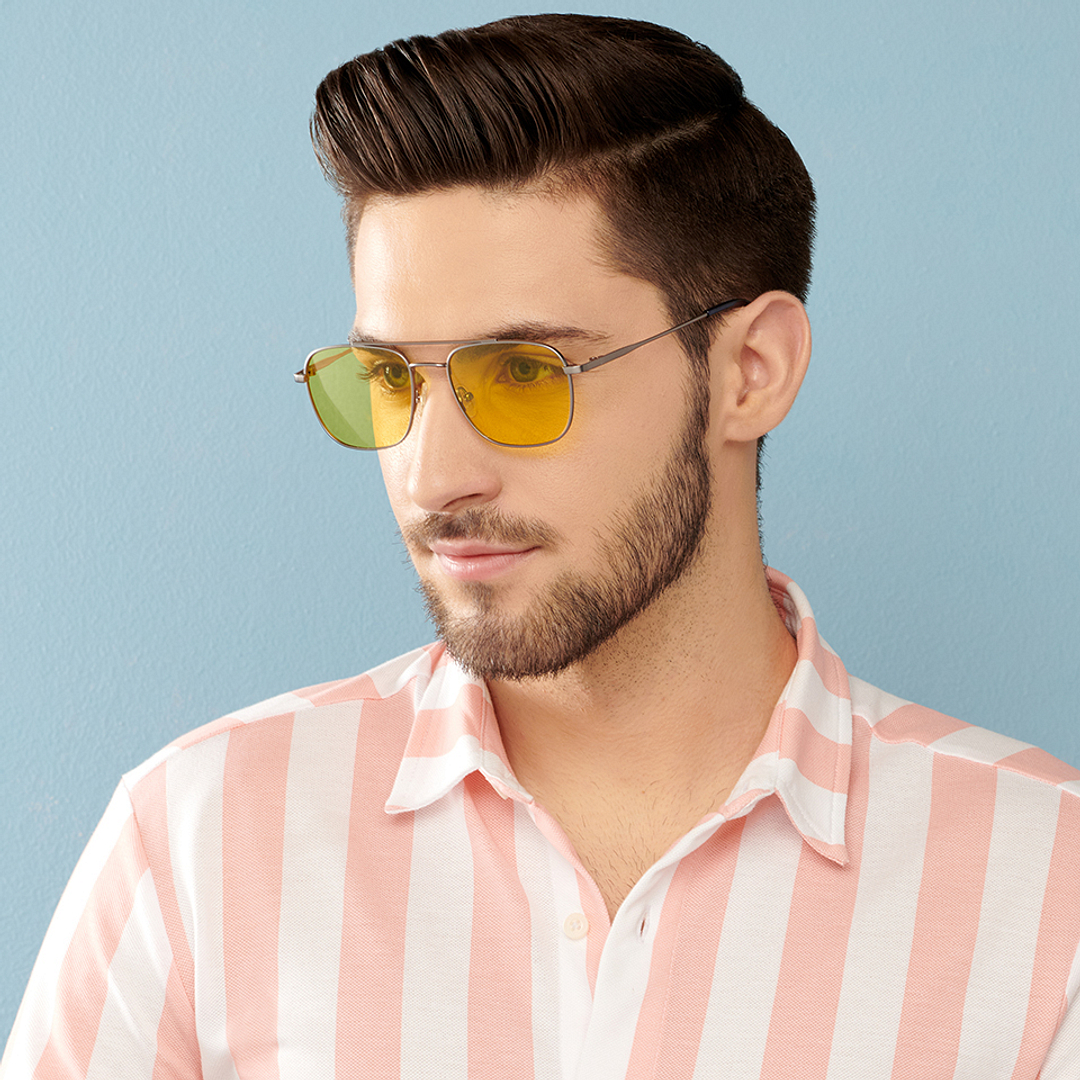 Vincent Chase Online Gunmetal Full Rim Rectangle right side