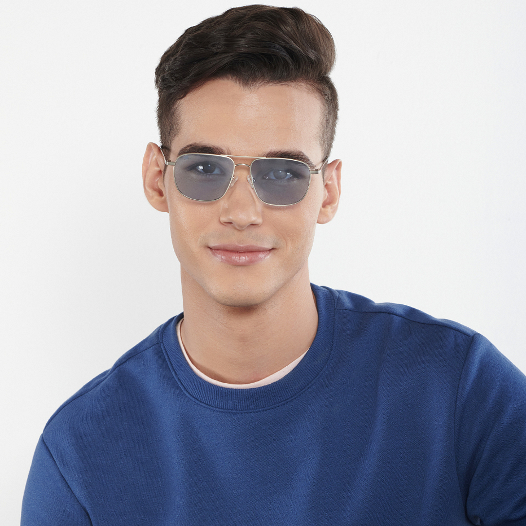 Vincent Chase Gunmetal Full Rim Rectangle left side