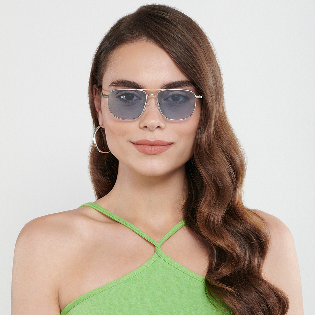 Vincent Chase Gunmetal Full Rim Rectangle left side