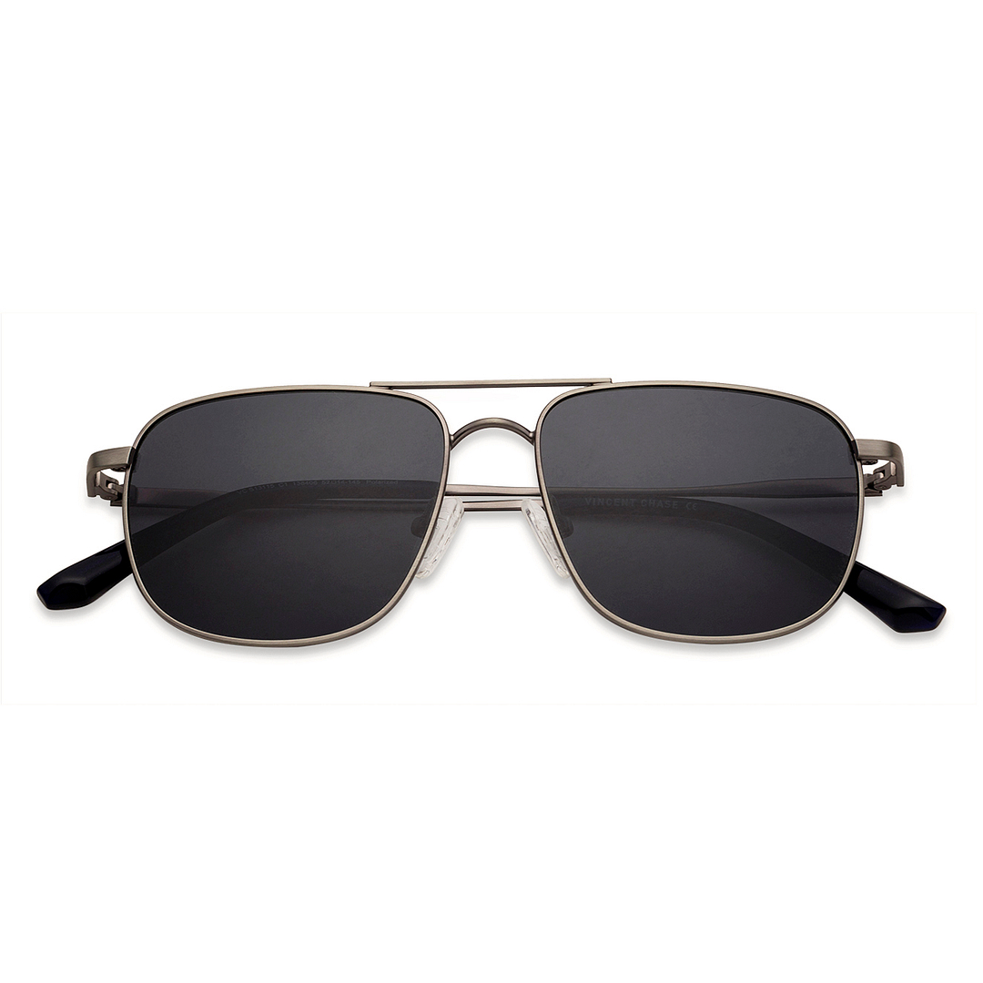 Vincent Chase Online Gunmetal Full Rim Rectangle left side