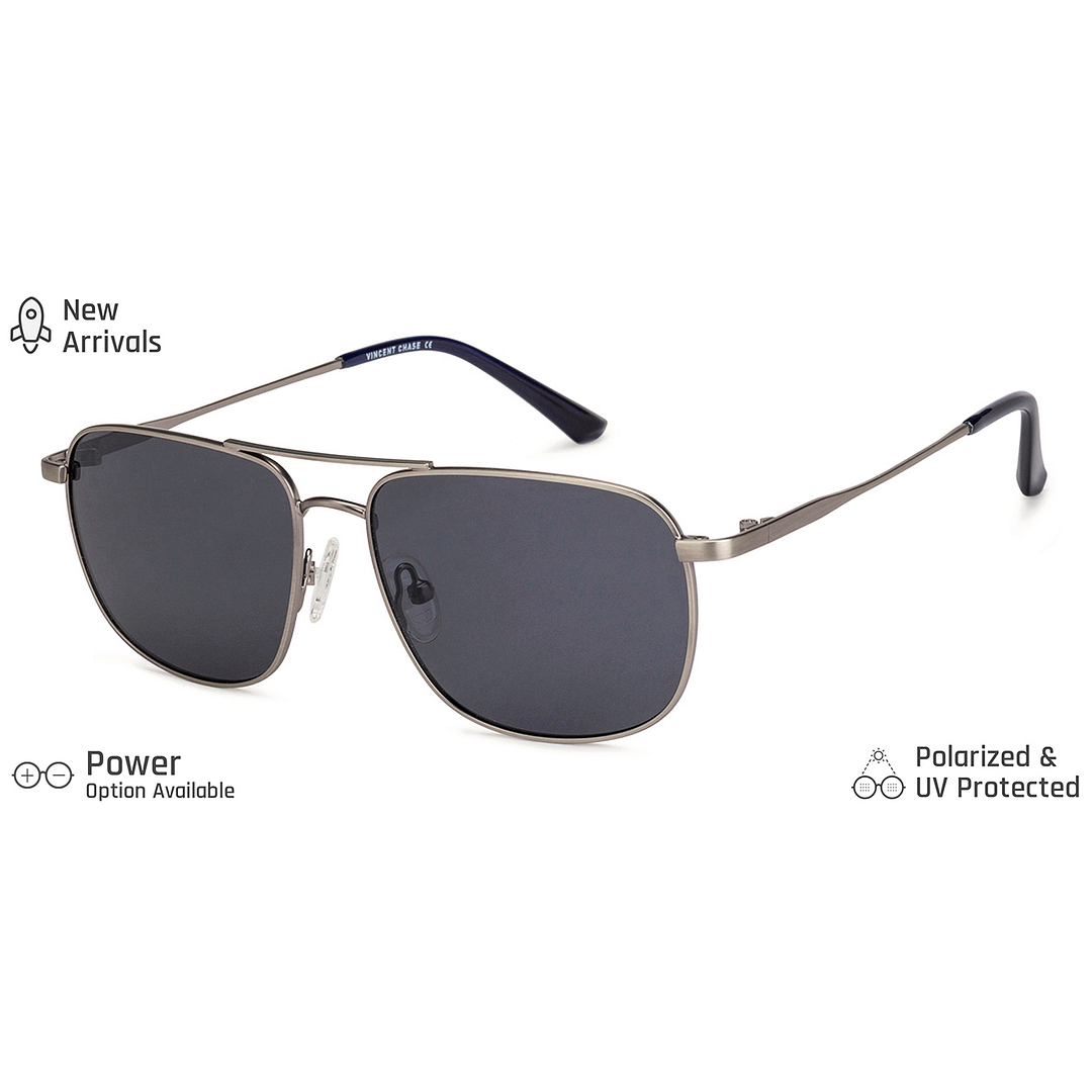 Vincent Chase Online Gunmetal Full Rim Rectangle right side